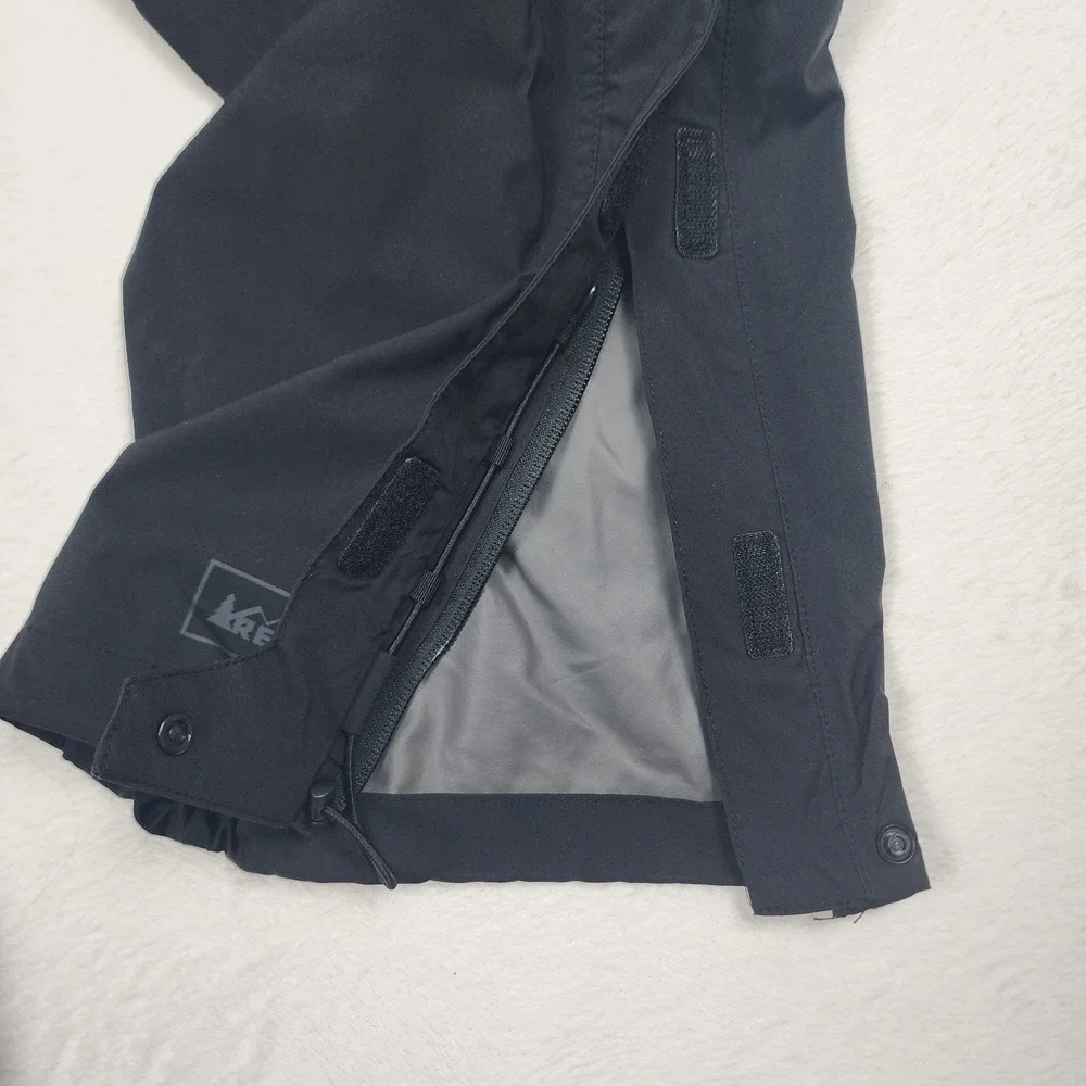 REI Rain Pants Mens Medium Gray Waterproof Hiking Nylon Zip Leg Outdoor